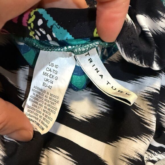 RINA TURK AFRICANA HIGH NECK ONE PIECE SWIMSUIT GORGEOUS SIZE 10 - Picture 6 of 8